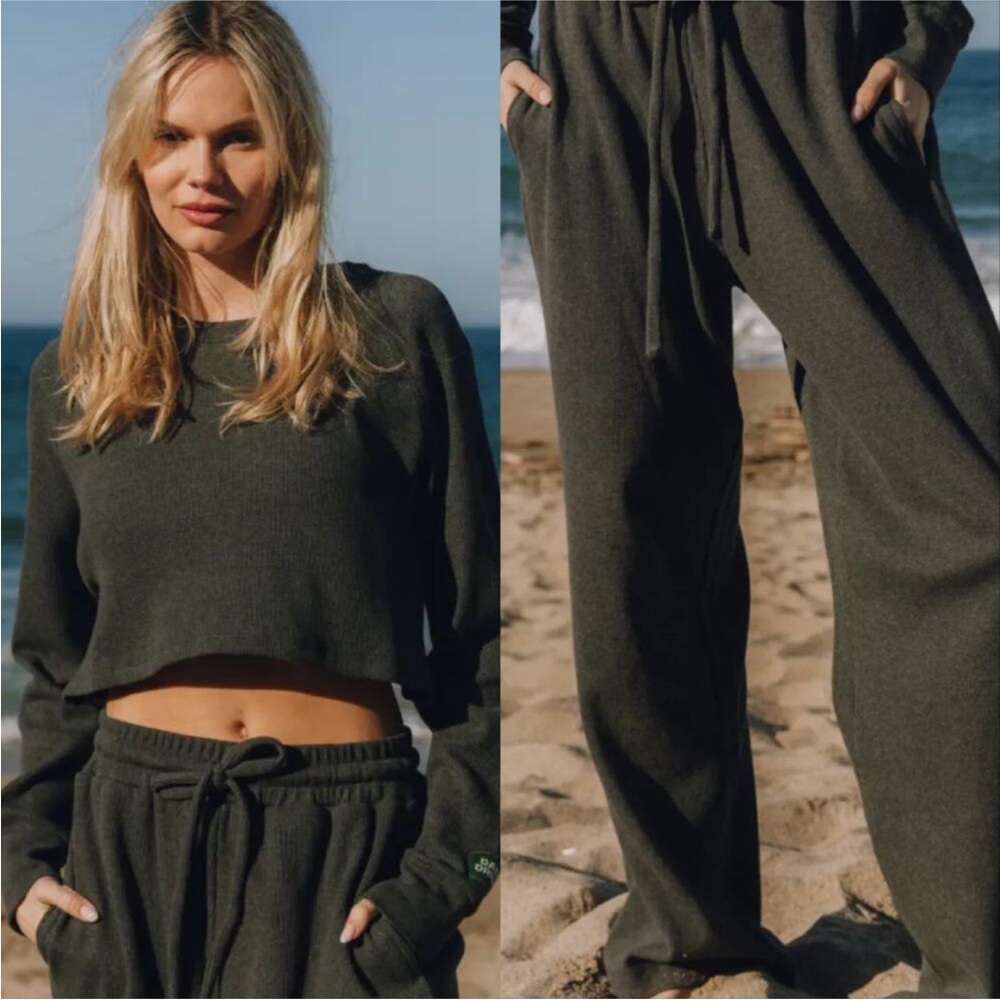Daily Drills Thermal Resort Pants Crop Long Sleeve Set